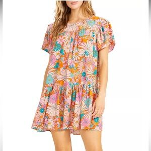 Floral print 70’s vibe B.B.Dakota by Steve Madden Multicolor sz.XL Dress